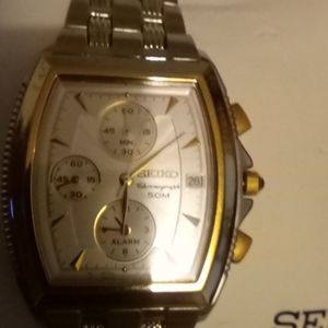 Seiko Chronograph with alarm and perpetual calenda